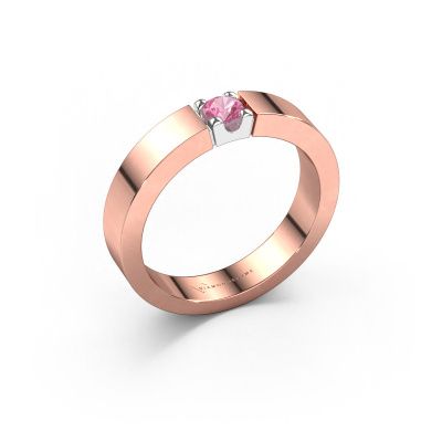 Bague Dana 1 585 or rose saphir rose 3.7 mm