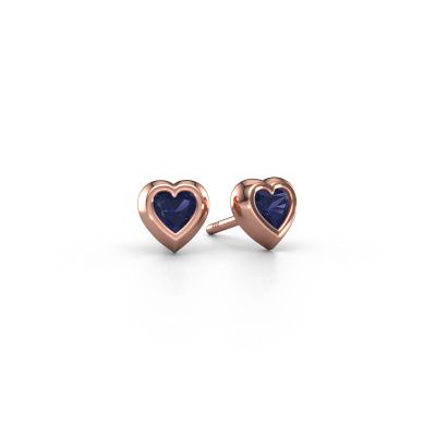 Stud earrings Charlotte 585 rose gold sapphire 4 mm