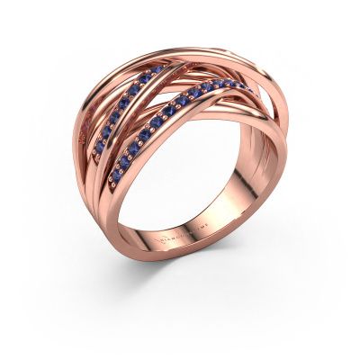 Ring Fem 2 585 Roségold Saphir 1.5 mm