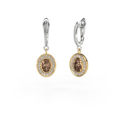 Pendants d'oreilles Layne 2 585 or jaune diamant brun 1.79 crt