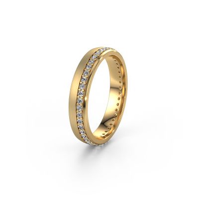 Trouwring WH0303L24AM 585 goud zirkonia ±4x1.7 mm