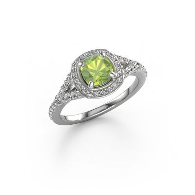 Verlobungsring Pamela CUS 950 Platin Peridot 5.5 mm