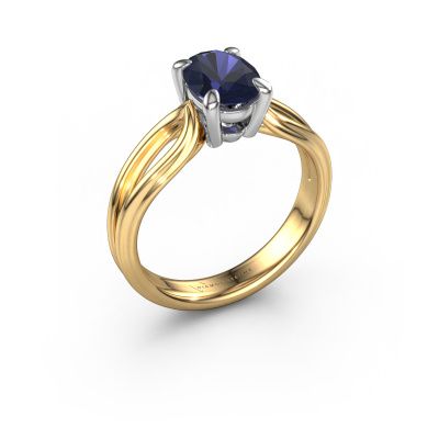 Engagement ring Antonia ovl 1 585 gold sapphire 8x6 mm