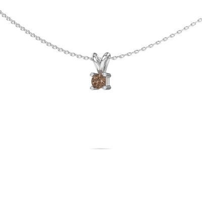 Necklace Eline 950 platinum brown diamond 0.50 crt