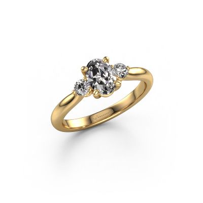 Engagement ring Lieselot OVL 585 gold lab-grown diamond 0.890 crt
