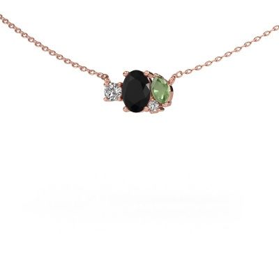 Anhänger Frauke OVL 585 Roségold Schwarz Diamant 1.175 crt