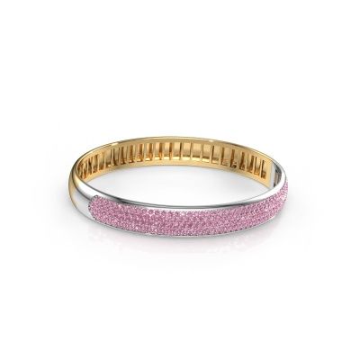 Bangle Emely 9mm 585 gold pink sapphire 1.4 mm