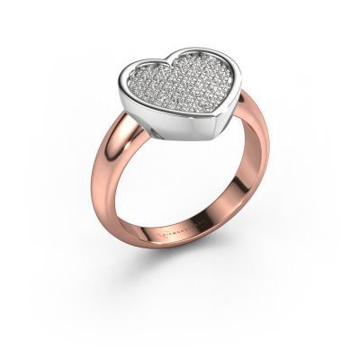 Ring Veerle 585 rosé goud lab-grown diamant 0.15 crt