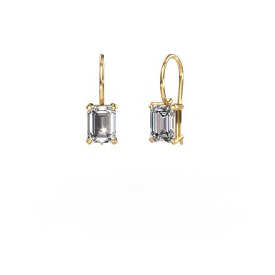 Drop earrings Cleo EME 585 gold zirconia 8x6 mm