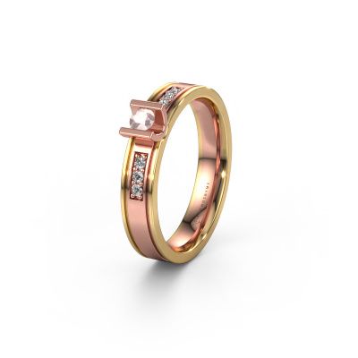 Ehering WH2108L14A 585 Roségold Morganit Champagner ±4x1.7 mm
