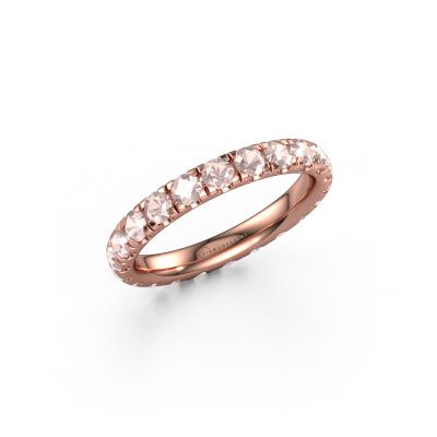 Stackable ring Jackie 2.7 585 rose gold morganite champagne 2.7 mm
