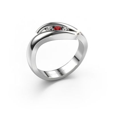 Bague Ilene 585 or blanc rubis 2.4 mm