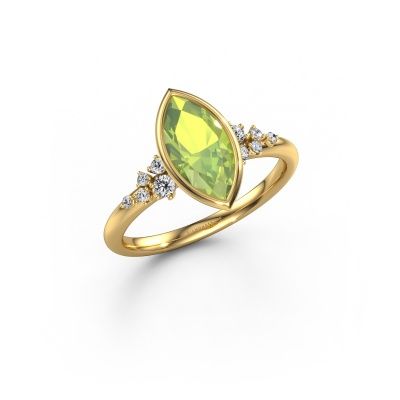 Verlobungsring Aliyah MRQ 585 Gold Peridot 11x5.5 mm