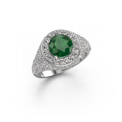 Ring Dayle 950 platinum emerald 7 mm