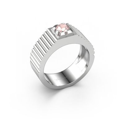 Pinky ring Elias 950 platinum morganite champagne 5 mm