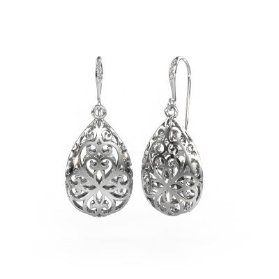 Pendants d'oreilles Idalia 1 585 or blanc diamant 0.033 crt