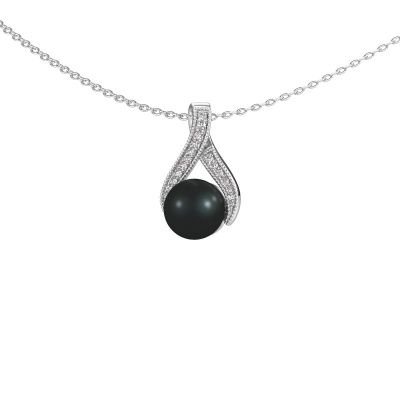 Pendant Kasha 585 white gold black pearl 5 mm