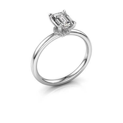 Bague de fiançailles Crystal EME 3 950 platine diamant 1.15 crt