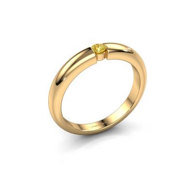 Verlovingsring Amelia 585 goud gele saffier 3 mm