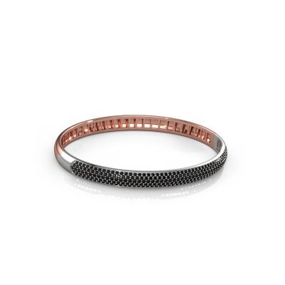 Armband Emely 6mm 585 Roségold Schwarz Diamant 2.416 crt