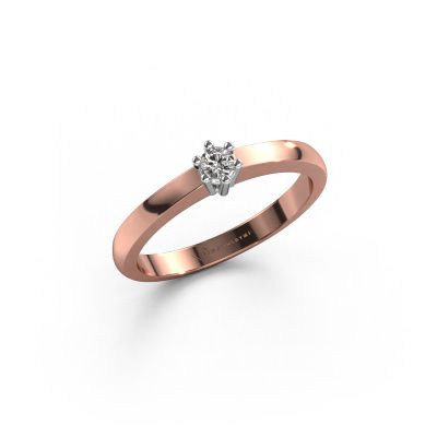 Verlobungsring Luna 1 585 Roségold Diamant 0.055 crt