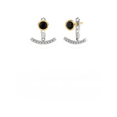 Earrings Rosetta 585 white gold black diamond 0.72 crt