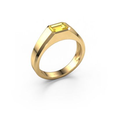 Herrenring Dylan 1 585 Gold Gelb Saphir 7x5 mm