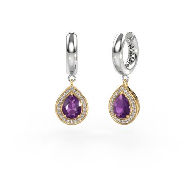 Drop earrings Barbar 1 585 gold amethyst 7x5 mm
