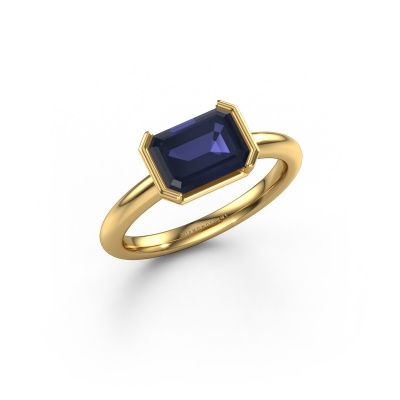 Engagement ring Tayler EME 585 gold sapphire 8x6 mm