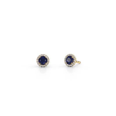 Earrings Seline rnd 585 gold sapphire 4 mm