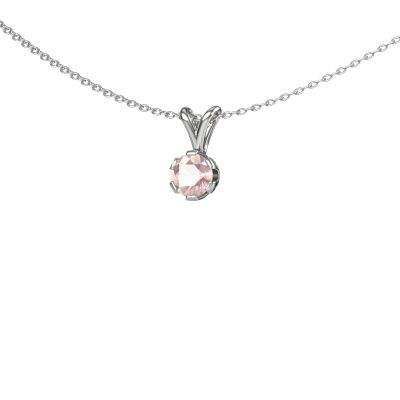 Pendant Julia 950 platinum morganite champagne 5 mm