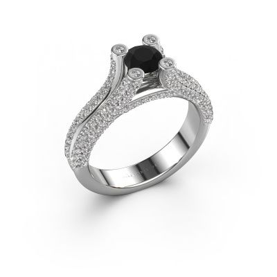 Engagement ring Stefanie 2 950 platinum black diamond 1.60 crt