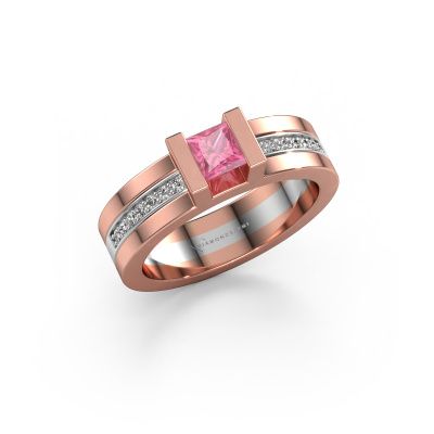 Engagement ring Desire 585 rose gold pink sapphire 4 mm