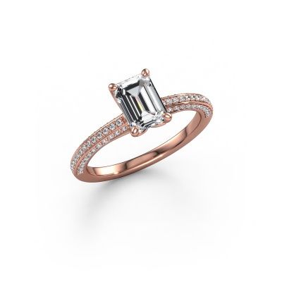 Engagement ring Elenore eme 585 rose gold lab-grown diamond 1.15 crt