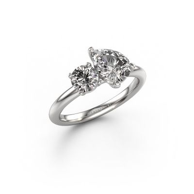 Engagement ring Toi et Moi PER-RND 950 platinum diamond 1.50 crt