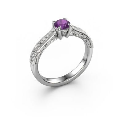 Engagement ring Shonta RND 585 white gold amethyst 4.7 mm