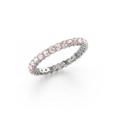 Stackable ring Michelle full 2.0 950 platinum morganite champagne 2 mm