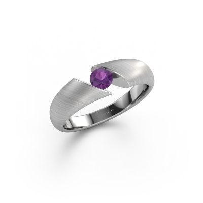 Verlobungsring Hojalien 1 585 Weißgold Amethyst 4 mm