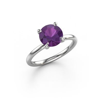 Engagement ring Crystal RND 1 950 platinum amethyst 6.8 mm
