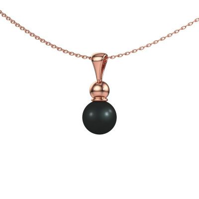 Pendant Signe 585 rose gold black pearl 6 mm