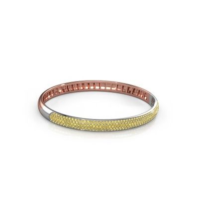 Bracelet Emely 6mm 585 rose gold yellow sapphire 1.2 mm