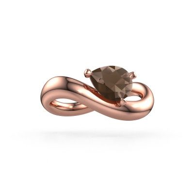 Verlobungsring Chloe PER 585 Roségold Rauchquarz 8x6 mm