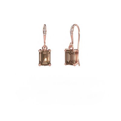 Drop earrings Laurie EME 2 585 rose gold brown diamond 2.330 crt