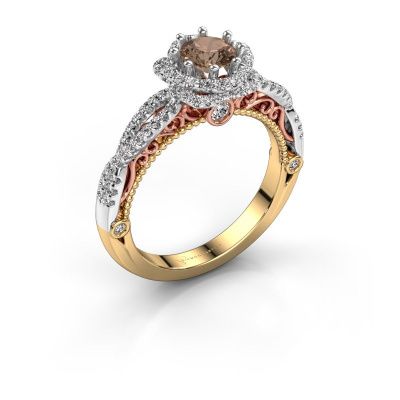Verlobungsring Lysanne 585 Gold Braun Diamant 1.45 crt
