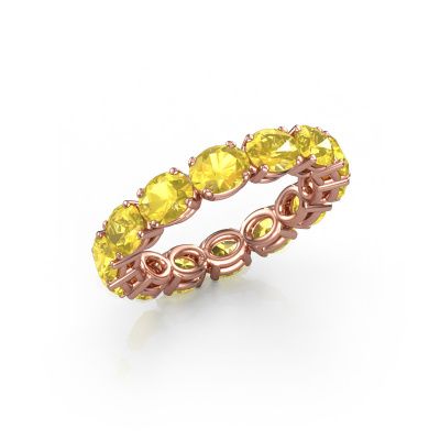 Ring Vivienne OVL 5x4 585 rose gold yellow sapphire 5x4 mm