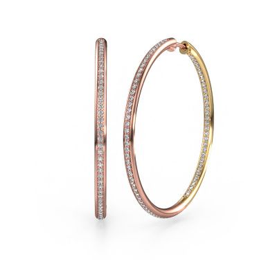 Hoop earrings Sina 35mm 585 rose gold diamond 1.018 crt