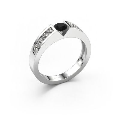 Verlobungsring Lizzy 2 950 Platin Schwarz Diamant 0.36 crt