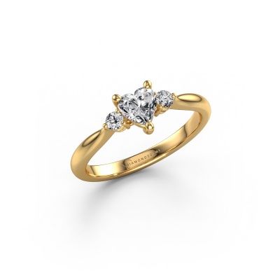 Bague de fiançailles Lieselot HRT 585 or jaune diamant synthétique 0.61 crt