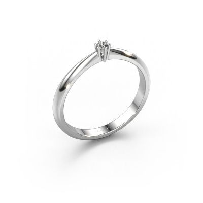 Verlovingsring Fay 585 witgoud diamant 0.03 crt