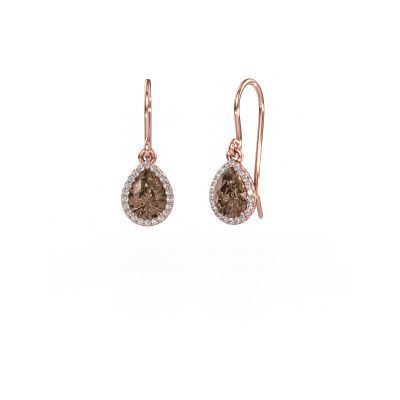Pendants d'oreilles Seline per 585 or rose diamant brun 0.65 crt